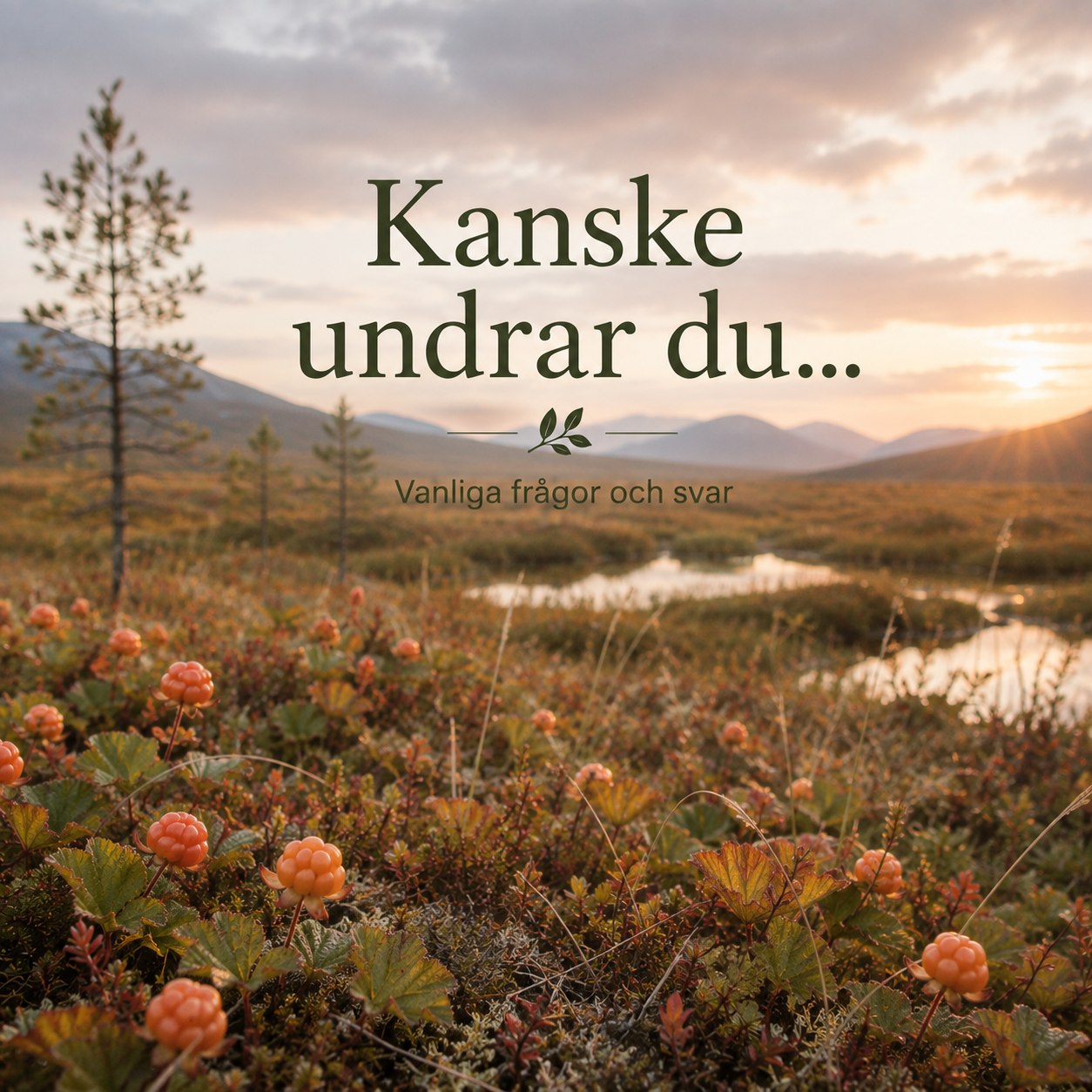 Höstlandskap med texten Kanske undrar du och Vanliga frågor och svar